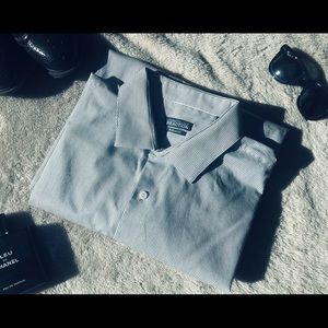 Kenneth Cole Reaction Wrinkle-Free Black Pinstripe